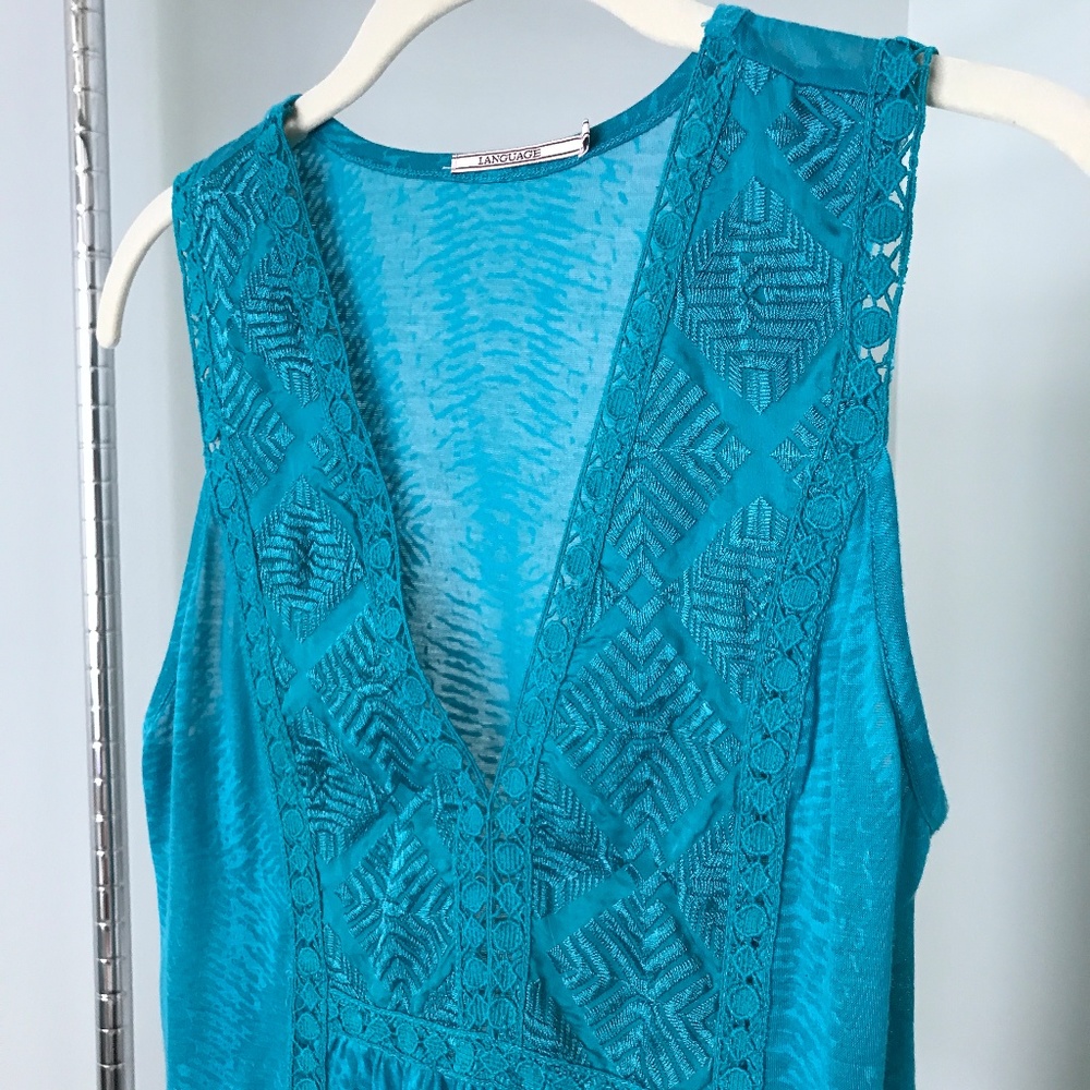 Anthropologie Language Serigraph Top
